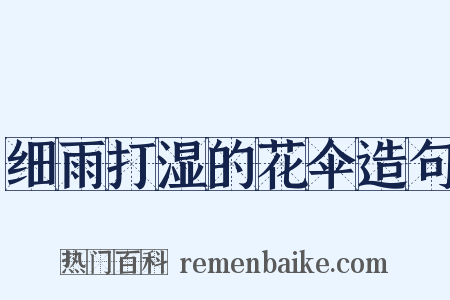 细雨打湿的花伞造句是什么意思的图片